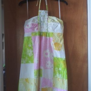 🌻 Lilly Pulitzer halter dress SZ 4 EUC